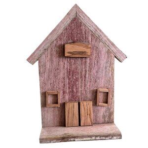 Wisconsin Folk Art Wall Hanging Handmade from Reclaimed Barn Boards Wood Natural